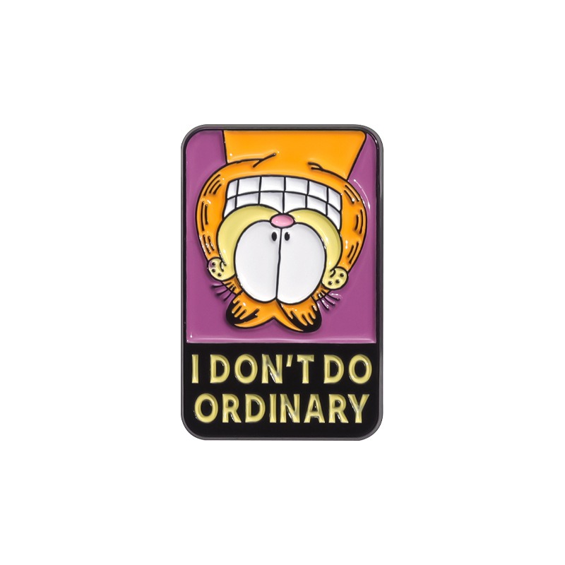 Adorable Collection of Orange Tabby & Garfield Animal-Inspired Movie & Comic Metal Brooch, Elegant Badge Lapel Pin, Unique Gift Boutonniere