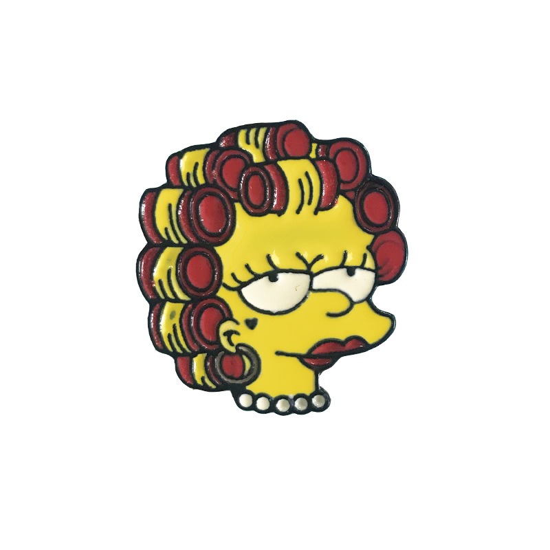 Trendy Hit! The Simpsons Cartoon Character Alloy Brooch, Quirky Oil-Dripped Craftsmanship, Unique Pin Design Showcases Personality Flair