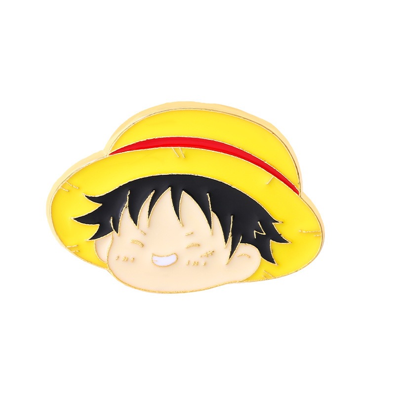 Official One Piece Merchandise! Cool Metal Badges of Luffy & Zoro, Chic Pins Matching Sanji & Law, Versatile 2D Accessories for Everyday Style