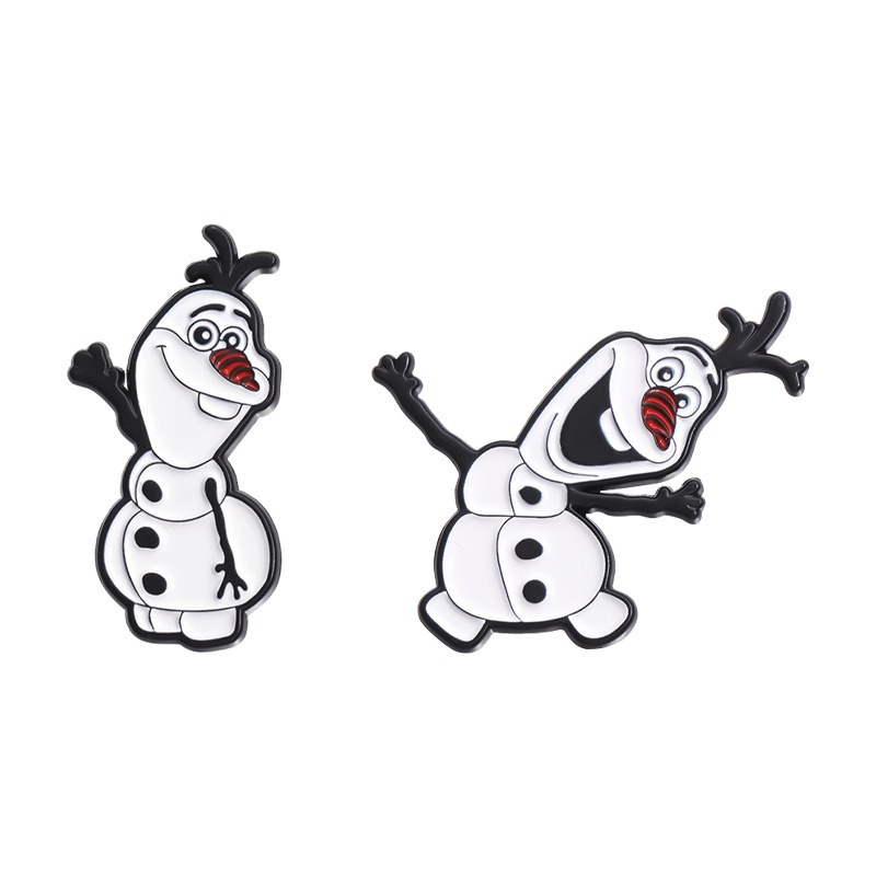 Euro-American Charm, Adorable Olaf! Movie & TV Peripheral Commemorative Badge, Whimsical Snowman-Shaped Cartoon Brooch, Adding Uniqueness to Your Everyday