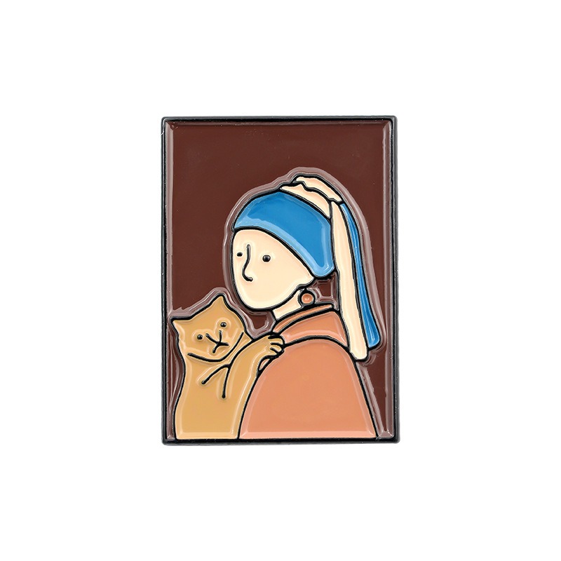 Artistic Treasures in Enamel Brooches - Capturing Picasso's Strokes, Van Gogh's Dreams, Mona Lisa's Smile, and Venus's Beauty in a Single Pin