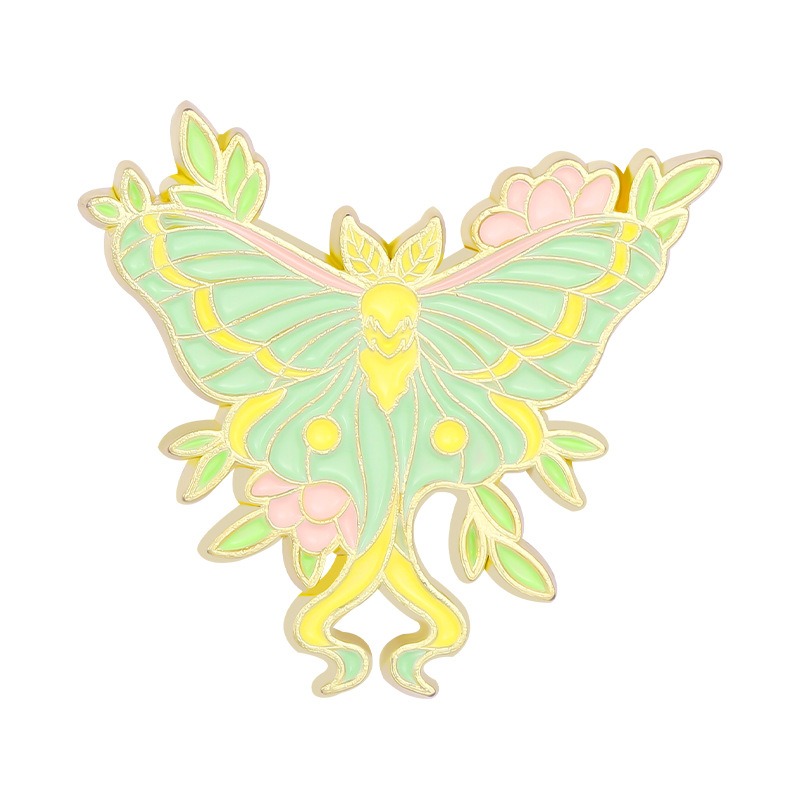 Hot-selling Hit! Creative Blossom Blended with Glittering Butterfly, Metallic Badge in Fashionable Interpretation, Versatile Accessory Highlighting Unique Charm!