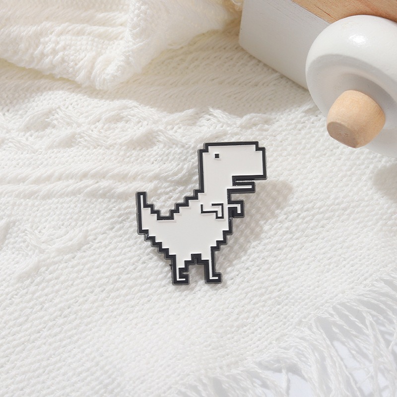 Versatile and Unique! Creative Cartoon Little Dinosaur Enamel Lapel Pin with Oil Droplet Design, Perfect Accessory for Bags and Clothing, Essential for Anti-Peeking, In Stock and Hot Selling!