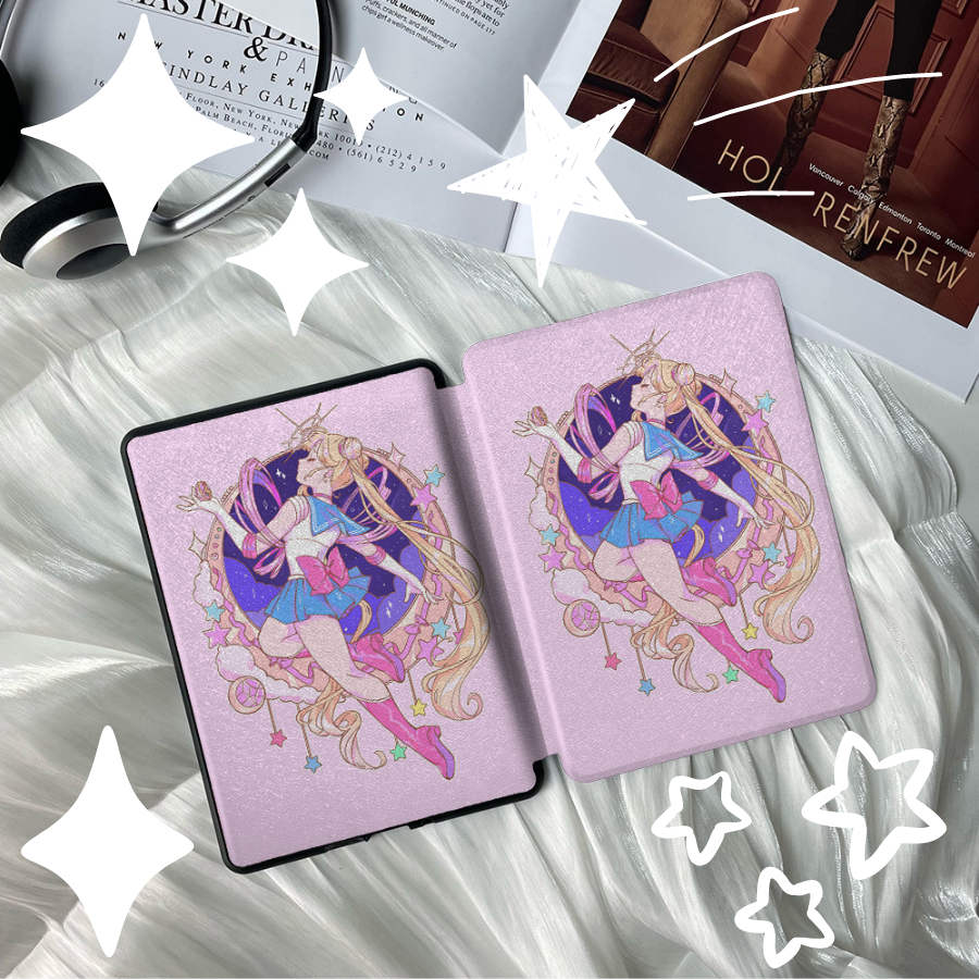 Sailor Moon Guards Your Kindle! Customized Protective Case with Handle, Unique Pattern, Shatter-Resistant and Stylish