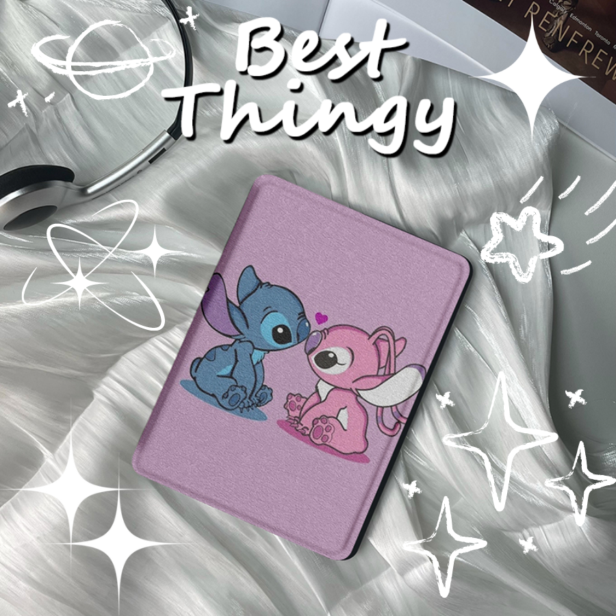 Stitch the Adorable Pet Guards Your Kindle with Handle! Customized Protective Case, Fun Pattern, Shatter-Resistant and Durable for More Care