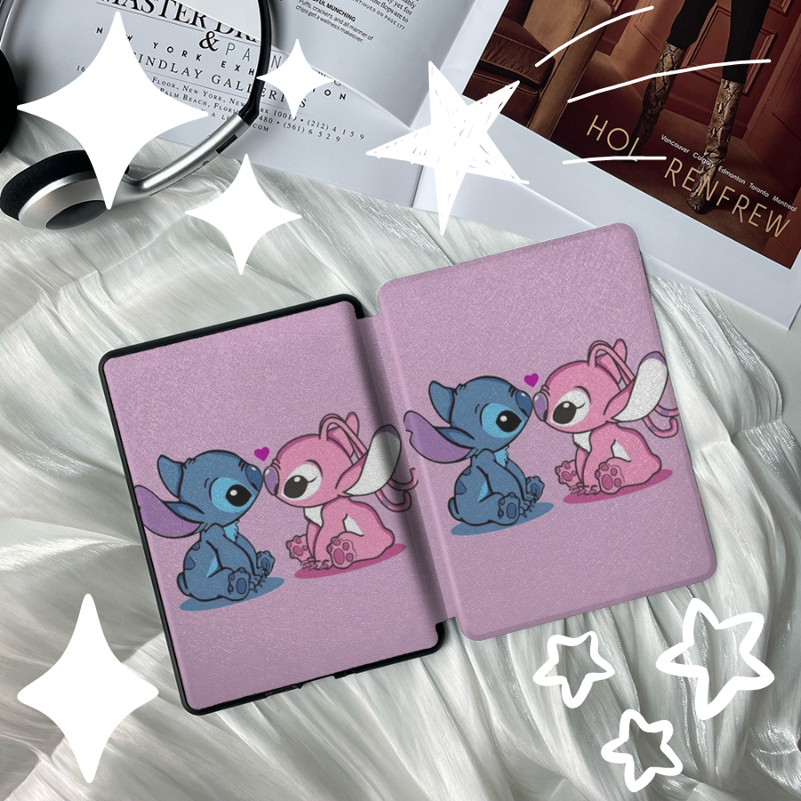 Stitch the Adorable Pet Guards Your Kindle with Handle! Customized Protective Case, Fun Pattern, Shatter-Resistant and Durable for More Care