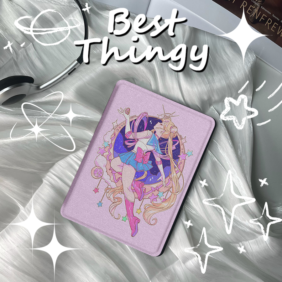 Sailor Moon Guards Your Kindle! Customized Protective Case with Handle, Unique Pattern, Shatter-Resistant and Stylish