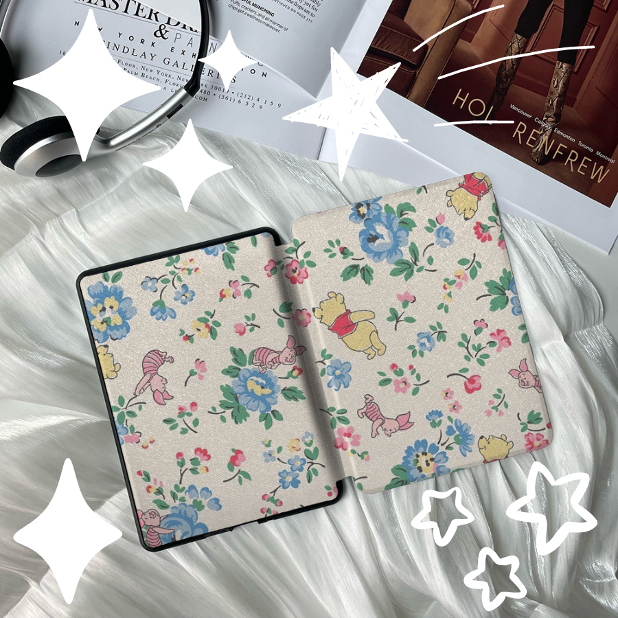 Winnie the Pooh Accompanies You in Reading Joy! Customized Kindle Protective Case with Handle, Cute Pattern and Shatter-Resistant, Making Reading More Fun