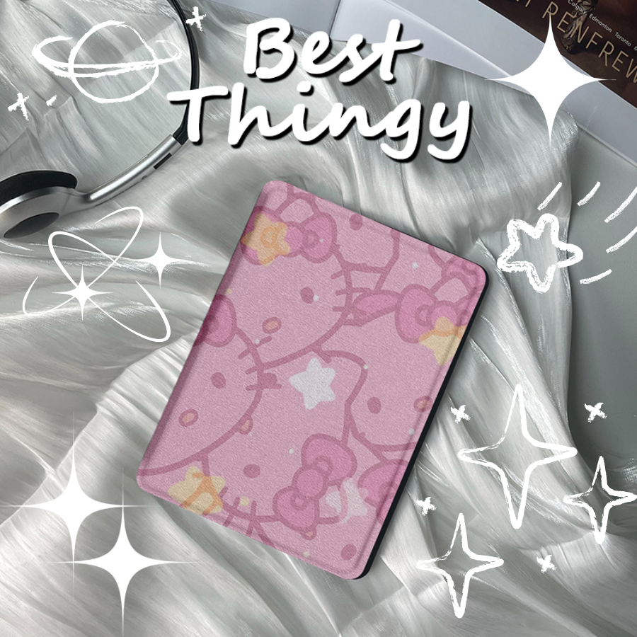 Hello Kitty-Themed Customized Kindle Protective Case with Handle, Cute Pattern and Shatter-Resistant Design, Accompany Your Reading Time with Adorable Charm