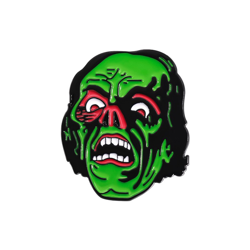 Classic Monster Character Badge Collection Set: Frankenstein, Monster, Werewolf, Alien, Zombie