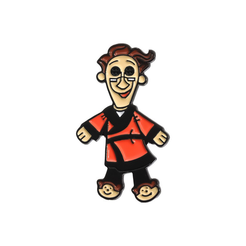 Movie & TV Peripheral Alloy Souvenir Pin: Horror Escape Room Theme, Unique Doll-like Cat Character Lapel Pin, Distinctive Small Gift