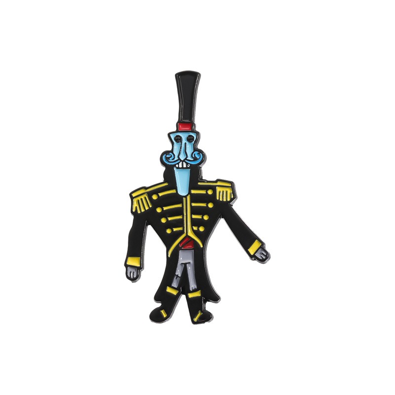 Movie & TV Peripheral Alloy Souvenir Pin: Horror Escape Room Theme, Unique Doll-like Cat Character Lapel Pin, Distinctive Small Gift