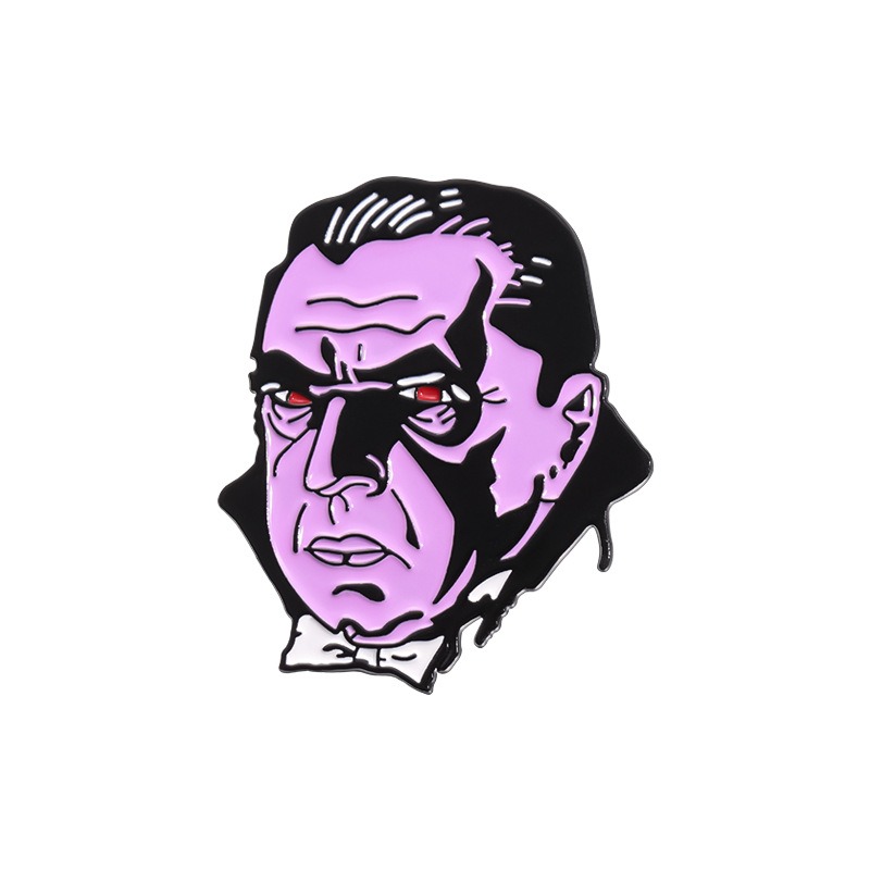 Classic Monster Character Badge Collection Set: Frankenstein, Monster, Werewolf, Alien, Zombie