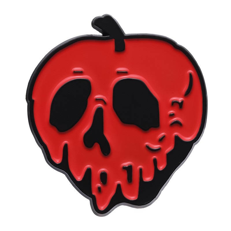 Hot-selling Halloween Dark Style Lapel Pins: Skull, Pumpkin, Black Cat, and Bat Designs