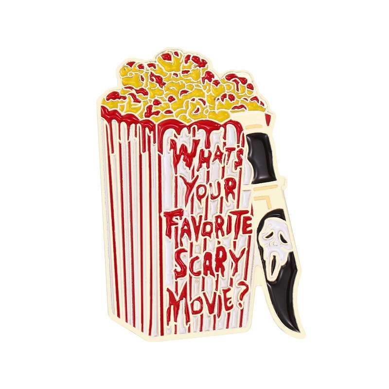 Punk Metal Dark Style Skull Series Alloy Badge Brooch - Fusion of Tape Fries & Flower Elements Halloween Special Accessory Delicate Emblem