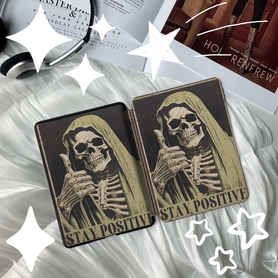 Personalized Halloween Fun Skeleton Kindle Case with Handle, Tailored for 6.8-inch Kindle Paperwhite 11th Generation