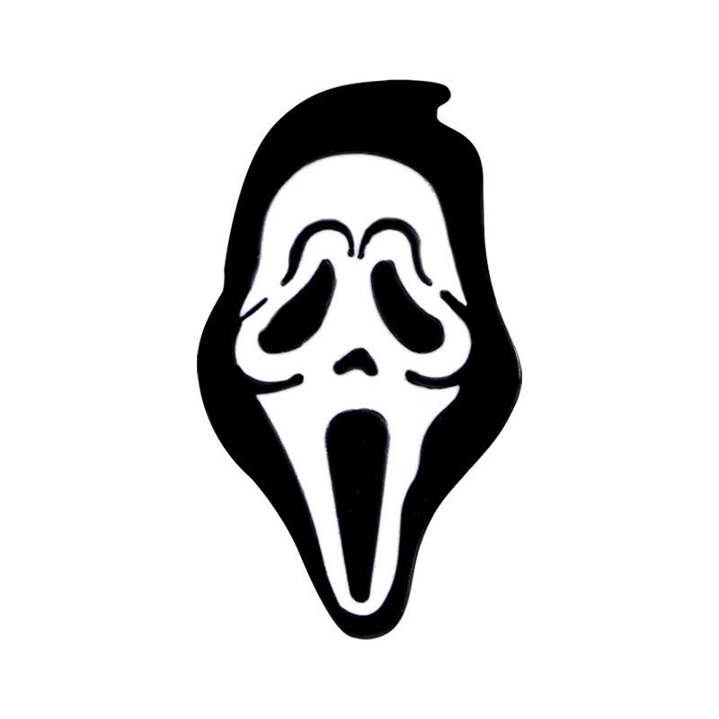 Punk Metal Dark Style Skull Series Alloy Badge Brooch - Fusion of Tape Fries & Flower Elements Halloween Special Accessory Delicate Emblem