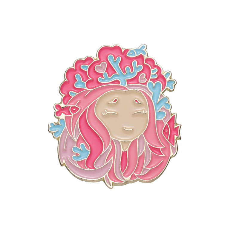 Hot-selling Cartoon Love Heart Earth Cute Milk Carton Design Multi-style Combination Cartoon Metal Pin Badges