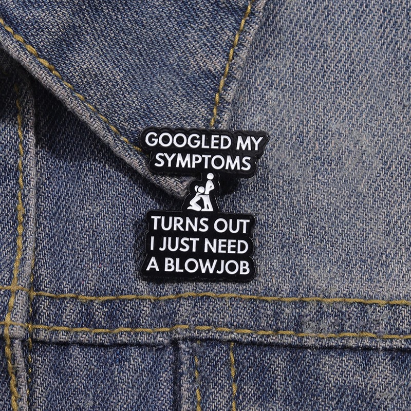 Creative Emblem Fun English Letter Pin, Amusing Accessory, Bag and Clothing Lapel Pin