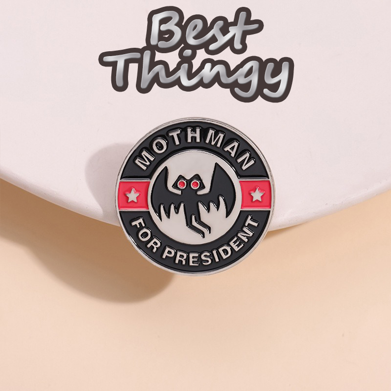 Halloween Cartoon Geometric Shape Black Red-eyed Bat Playful Design Creative Alloy Enamel Pin Brooch