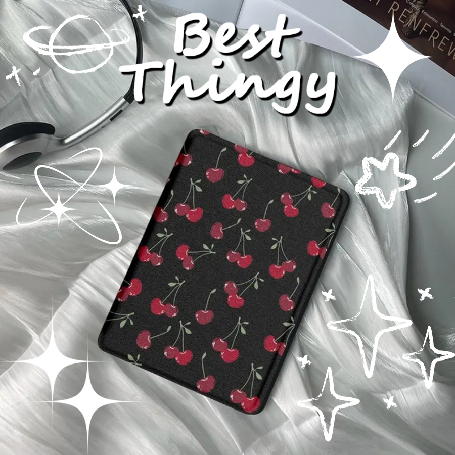 Cherry Pattern Kindle Cover Compatible with All-New Kindle Paperwhite 11th Gen & Kindle Oasis Series 6.8