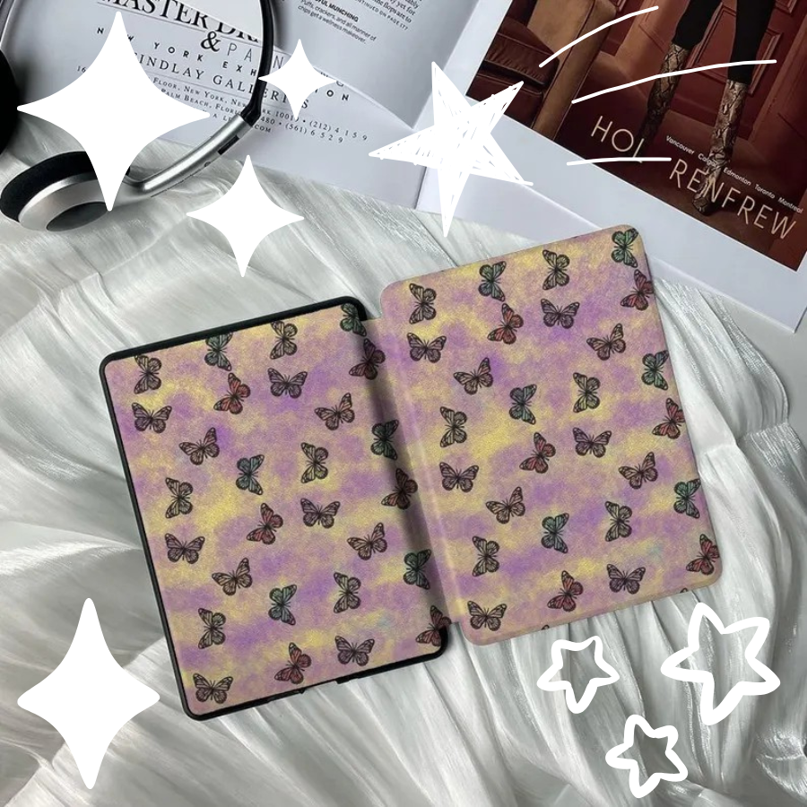 Tie-Dye Butterfly Pattern Kindle Case Compatible with Kindle Paperwhite 11th Gen & 6.8