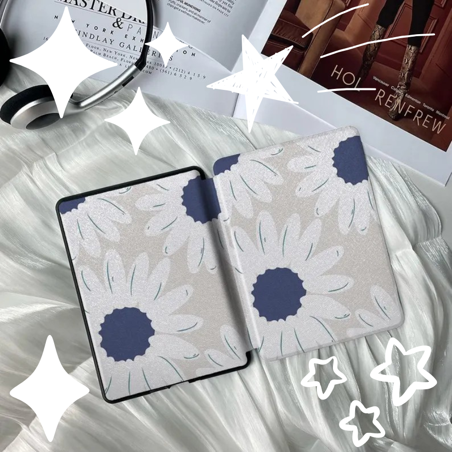 Minimalist Pastel Daisy Kindle Cover Compatible with Kindle Paperwhite 6.8