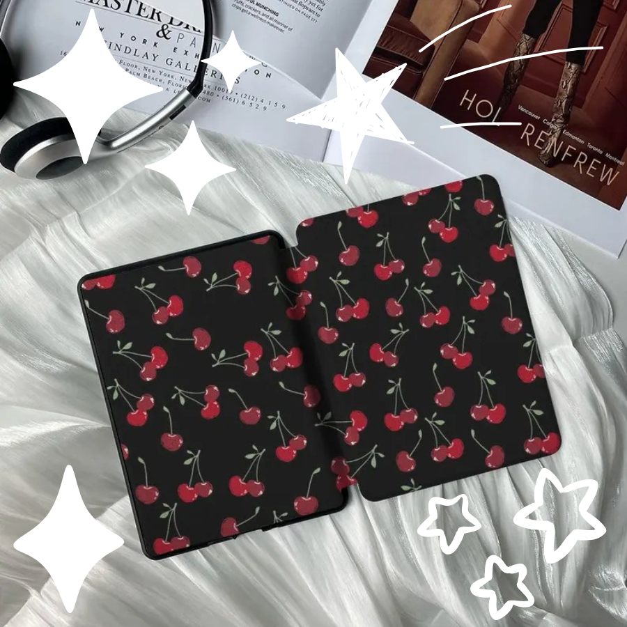 Cherry Pattern Kindle Cover Compatible with All-New Kindle Paperwhite 11th Gen & Kindle Oasis Series 6.8