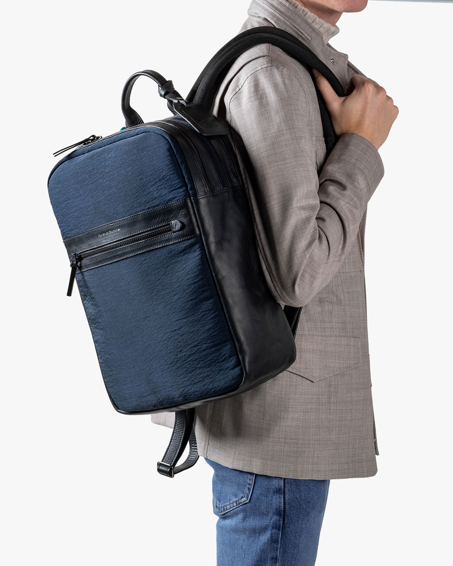 Backpack textile blue