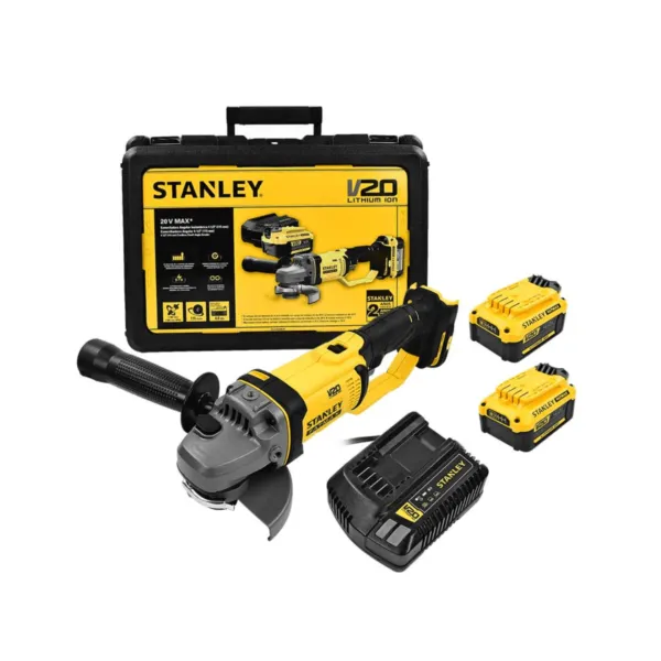 Amoladora angular a bateria 20V STANLEY Fatmax SCG400M2K