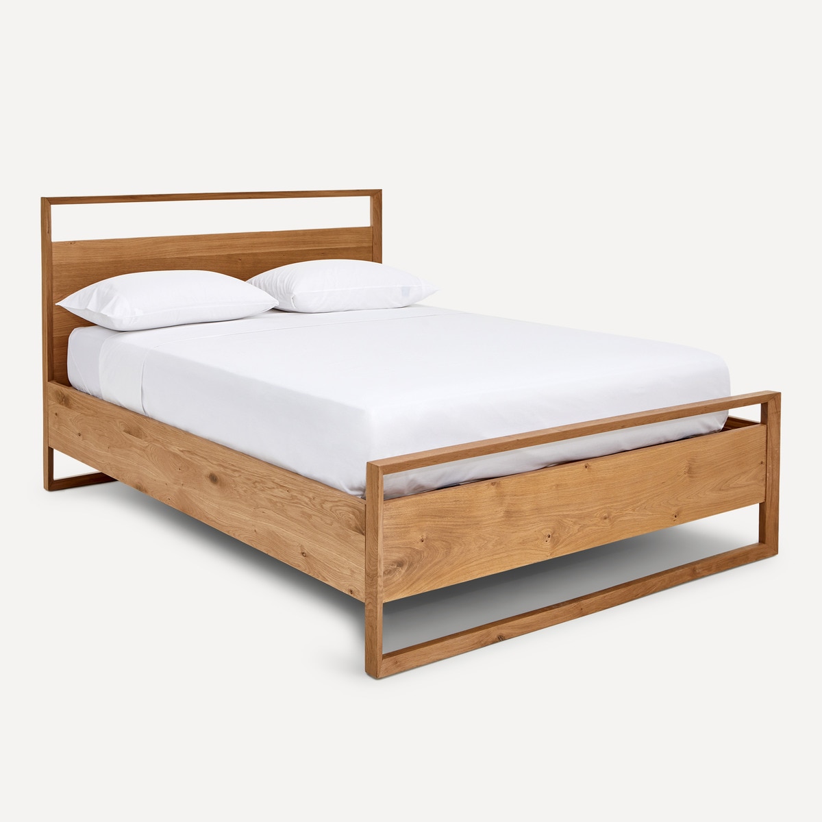 Cama doble de madera de roble Roger El Corte Inglés