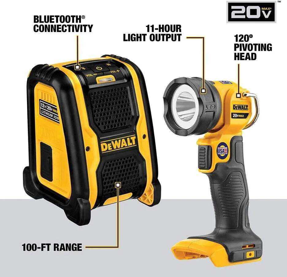 Kit combinado de taladro inalámbrico DEWALT 20V Max, 10 herramientas (DCK1020D2)