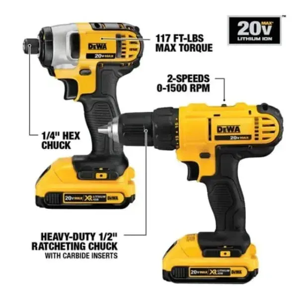 DW 20-VOLT MAX LITHIUM ION BEST CORDLESS COMBO KIT (32-TOOL)