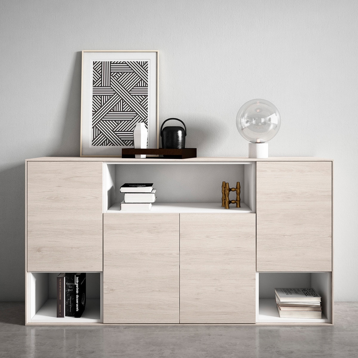 Aparador con 4 puertas y 3 huecos Evolution El Corte Inglés