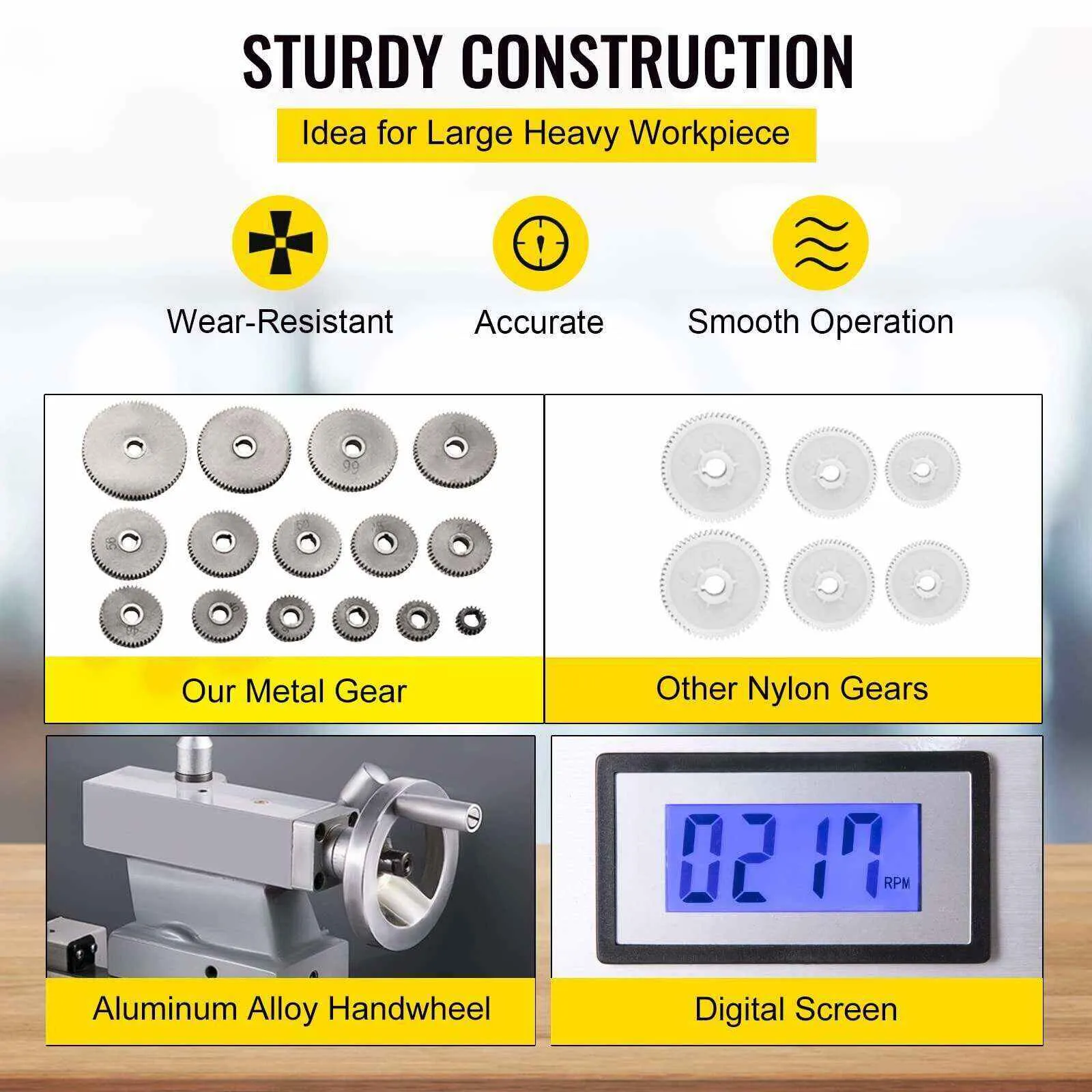 🔥Automatic Mini Metal Lathe 8