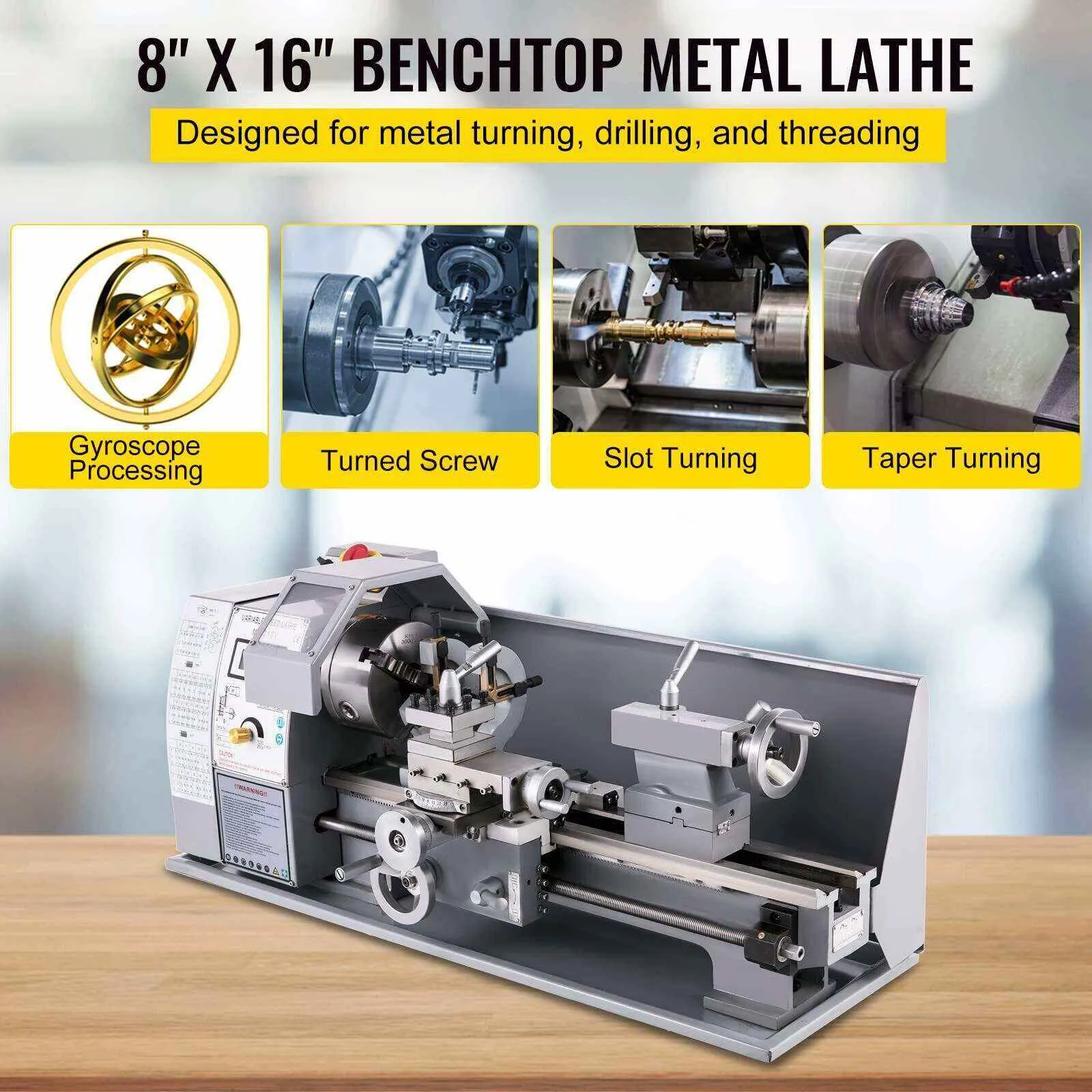 🔥Automatic Mini Metal Lathe 8