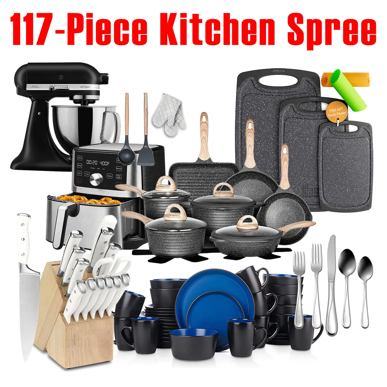 Limited-time Promotion. 117-piece Kitchen Spree. Meeting All The Needs Of The Kitchen