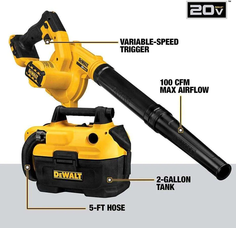 Kit combinado de taladro inalámbrico DEWALT 20V Max, 10 herramientas (DCK1020D2)