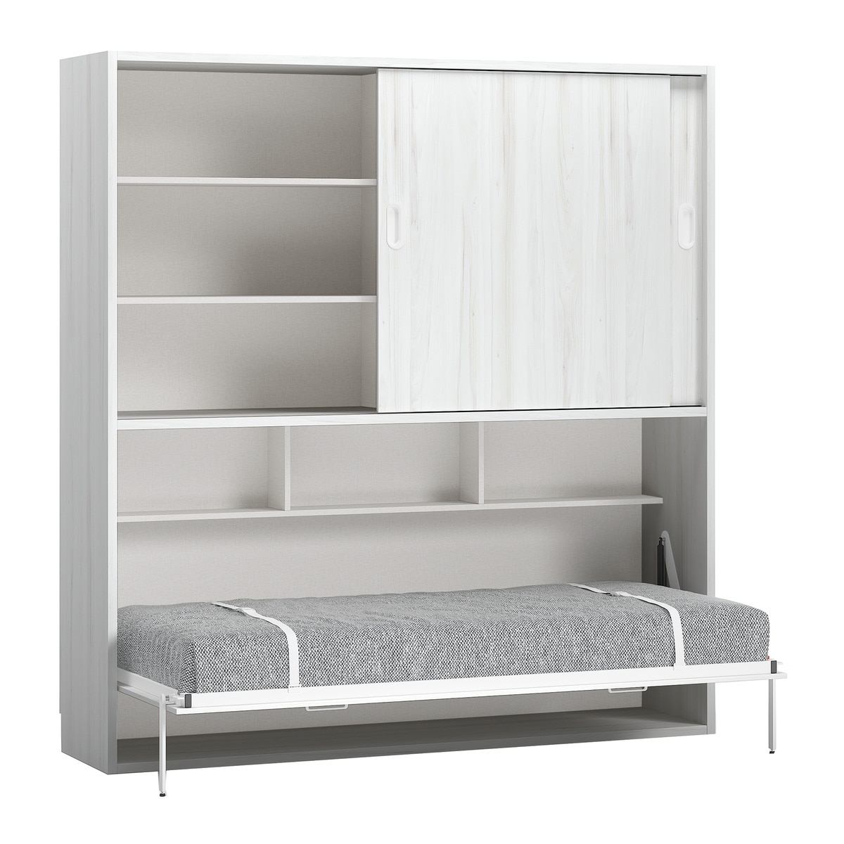 Cama individual abatible horizontal con armario de puertas correderas Noel El Corte Inglés