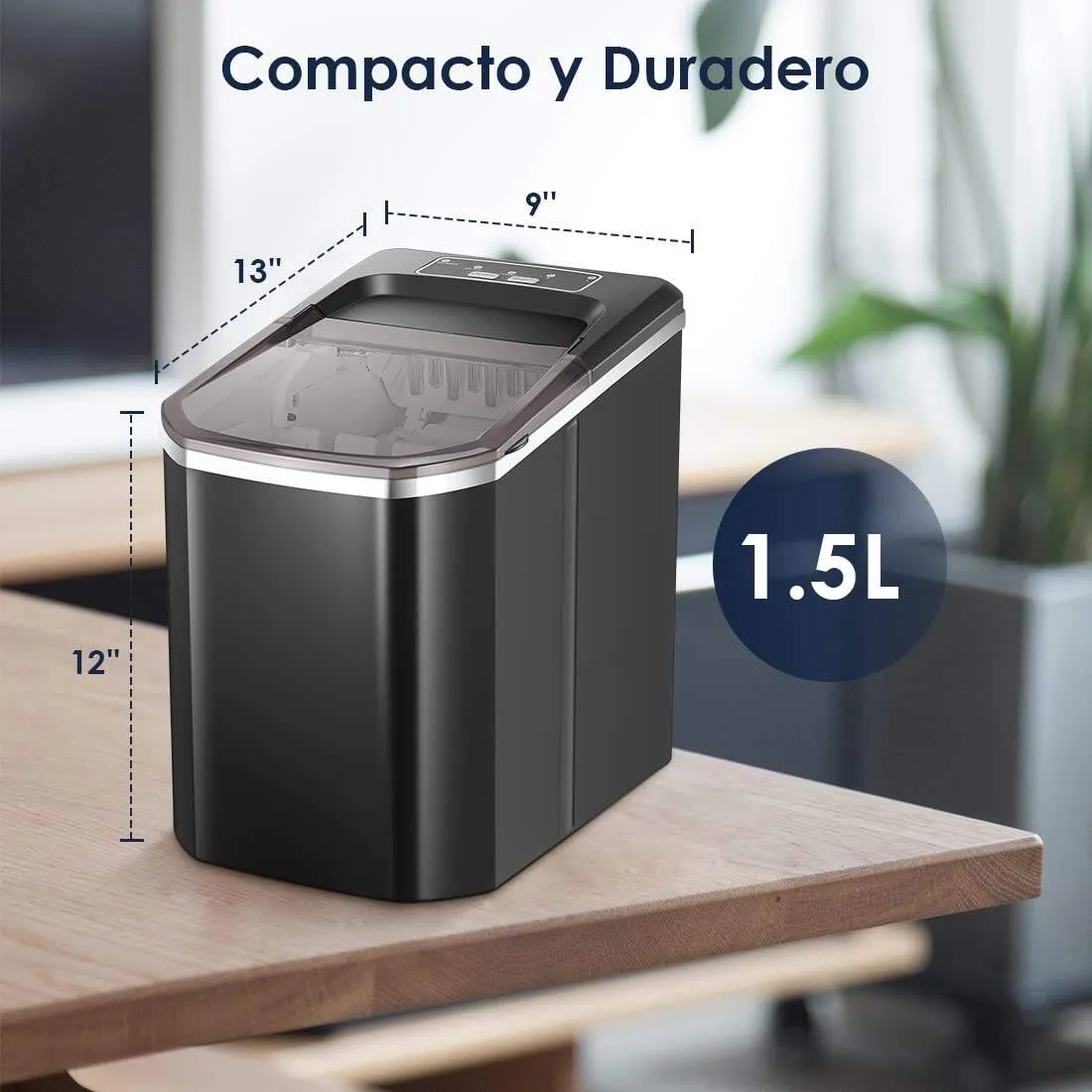 Máquina de Hielo. MTQ Maquina para Hacer Hielo 26 libras por día. Ice maker de Autolimpieza. Maquina de Hielos para Casa. Fabrica de Hielos Casera