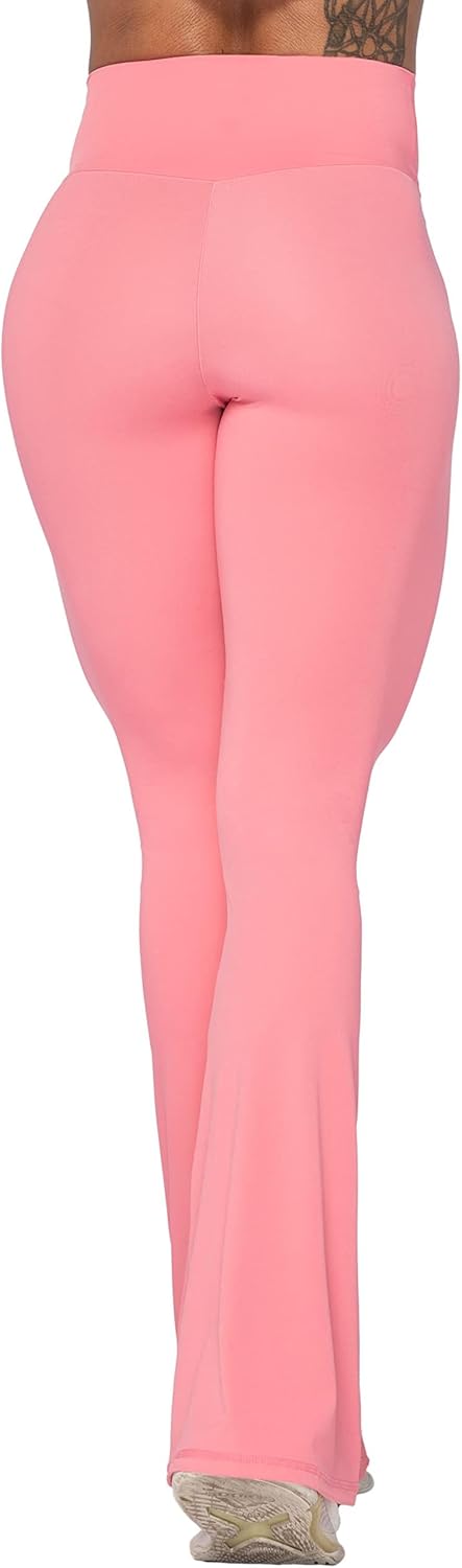 Sunzel Leggings Acampanados, Pantalones de Yoga Cruzados con Control de Abdomen, Cintura Alta y Pierna Ancha