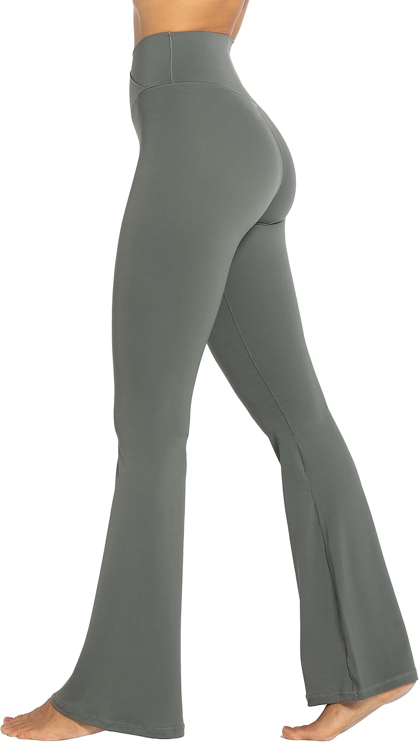 Sunzel Leggings Acampanados, Pantalones de Yoga Cruzados con Control de Abdomen, Cintura Alta y Pierna Ancha