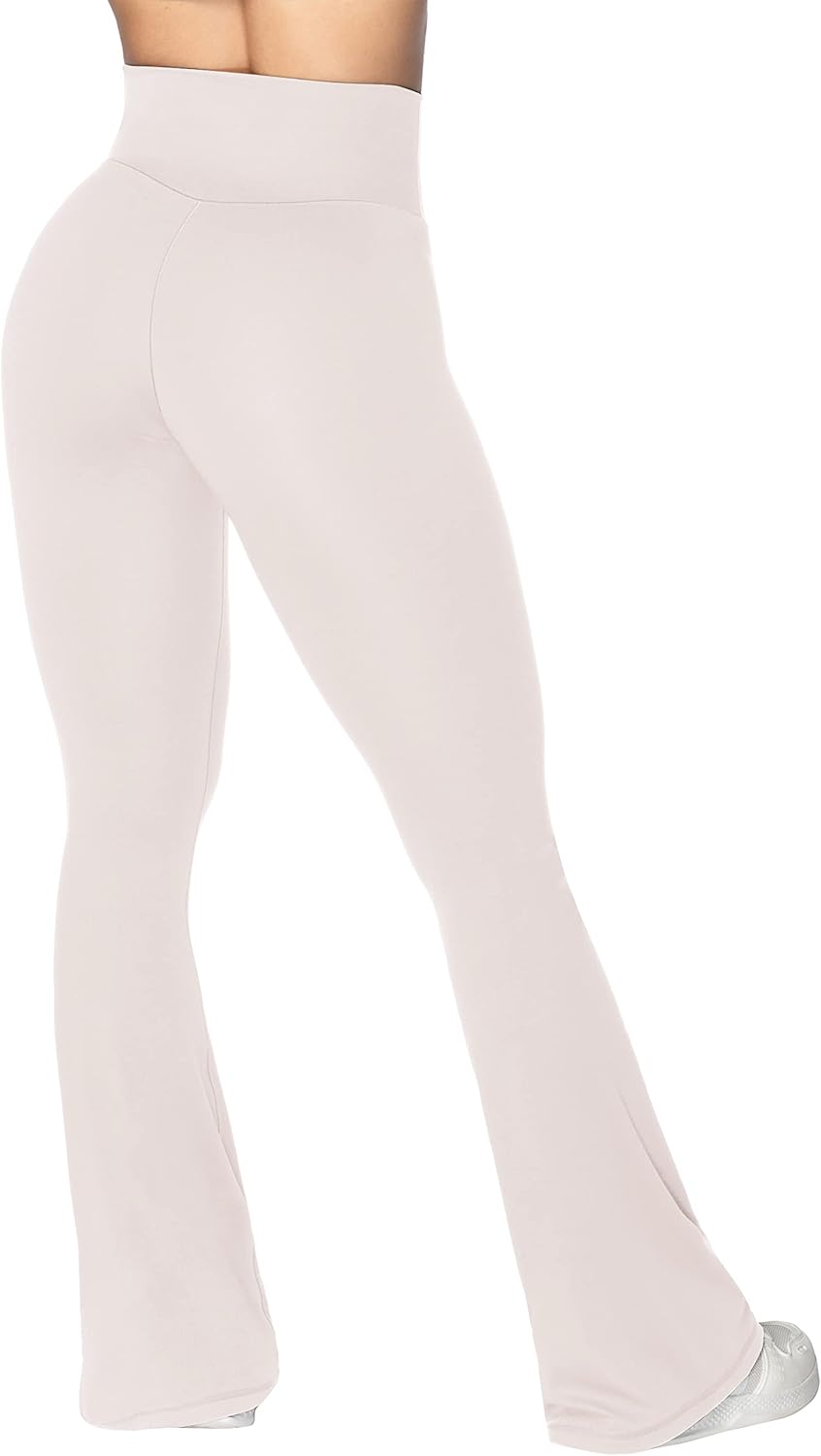 Sunzel Leggings Acampanados, Pantalones de Yoga Cruzados con Control de Abdomen, Cintura Alta y Pierna Ancha