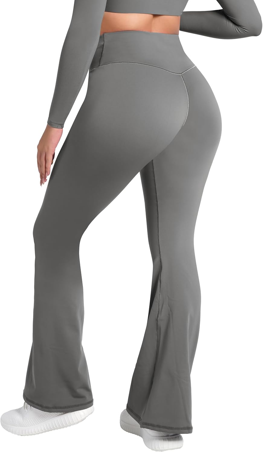 Sunzel Leggings Acampanados, Pantalones de Yoga Cruzados con Control de Abdomen, Cintura Alta y Pierna Ancha