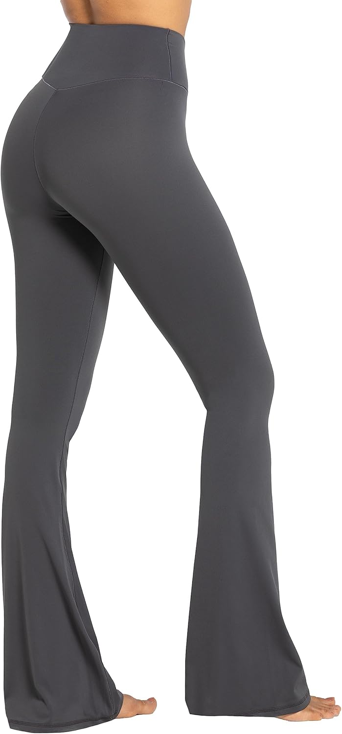 Sunzel Leggings Acampanados, Pantalones de Yoga Cruzados con Control de Abdomen, Cintura Alta y Pierna Ancha