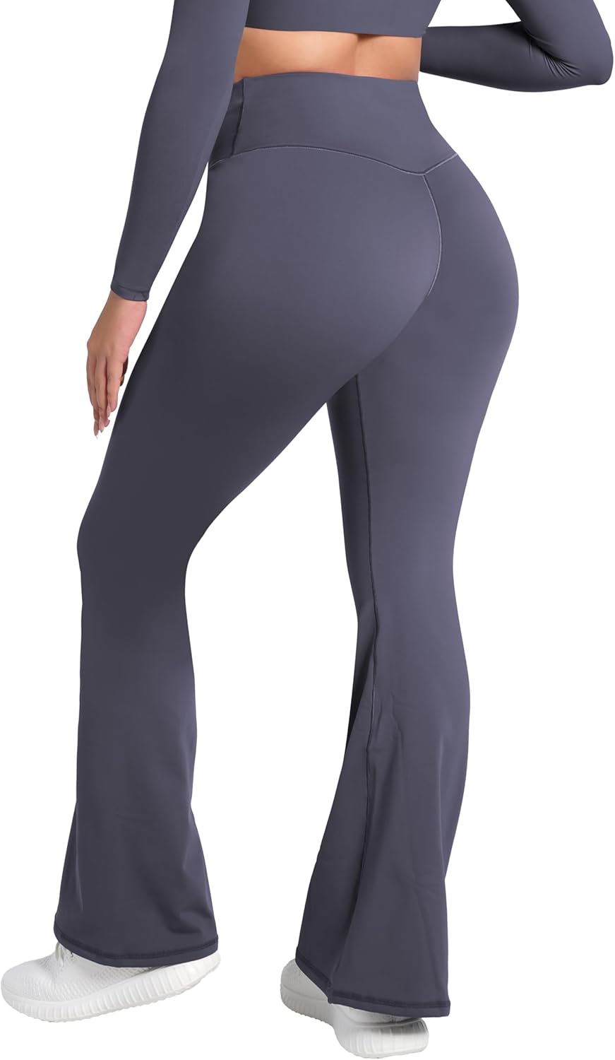 Sunzel Leggings Acampanados, Pantalones de Yoga Cruzados con Control de Abdomen, Cintura Alta y Pierna Ancha