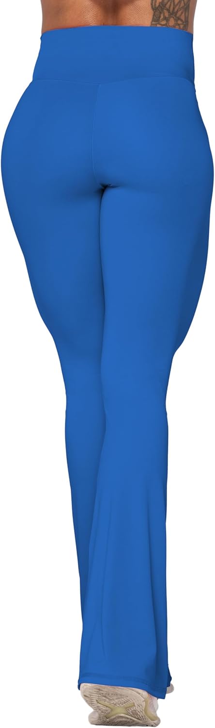 Sunzel Leggings Acampanados, Pantalones de Yoga Cruzados con Control de Abdomen, Cintura Alta y Pierna Ancha