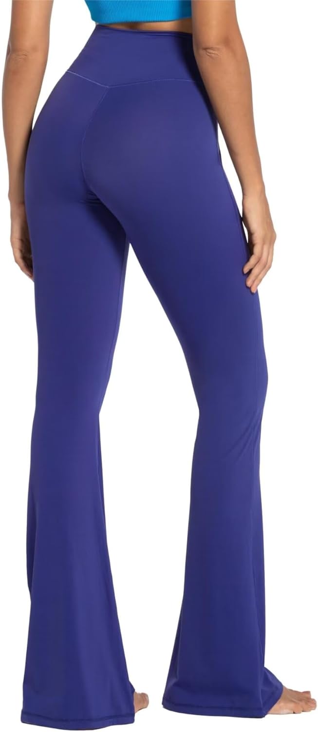 Sunzel Leggings Acampanados, Pantalones de Yoga Cruzados con Control de Abdomen, Cintura Alta y Pierna Ancha