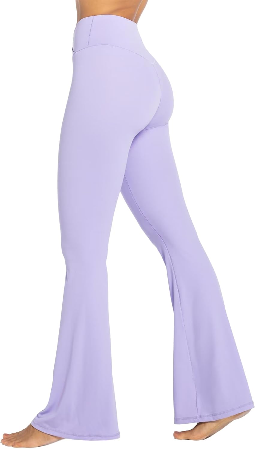 Sunzel Leggings Acampanados, Pantalones de Yoga Cruzados con Control de Abdomen, Cintura Alta y Pierna Ancha