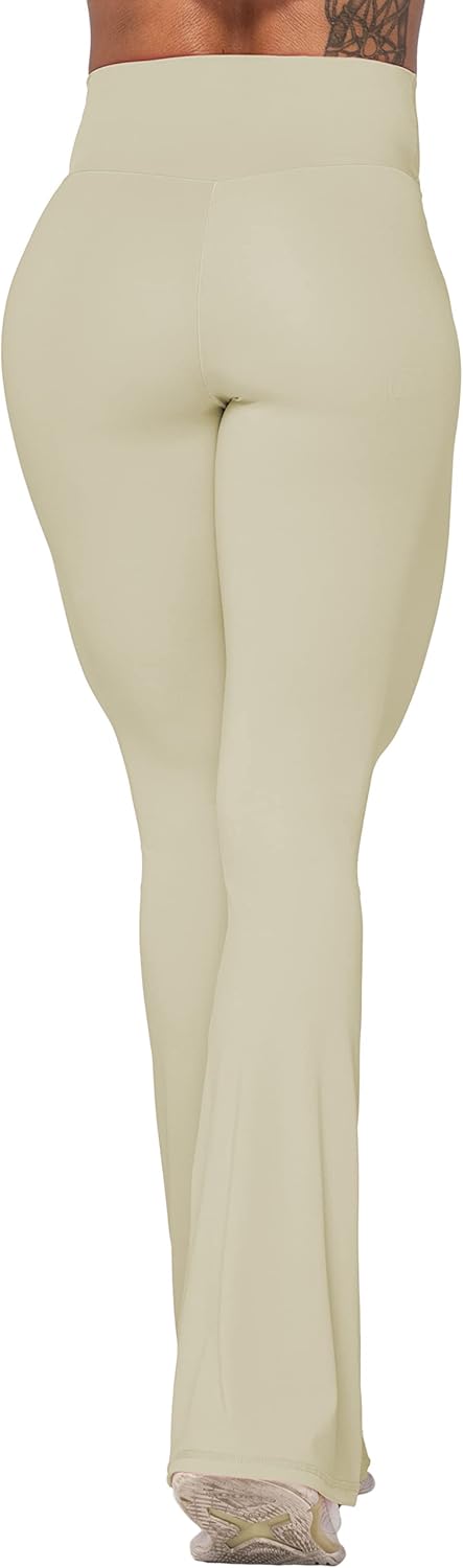 Sunzel Leggings Acampanados, Pantalones de Yoga Cruzados con Control de Abdomen, Cintura Alta y Pierna Ancha